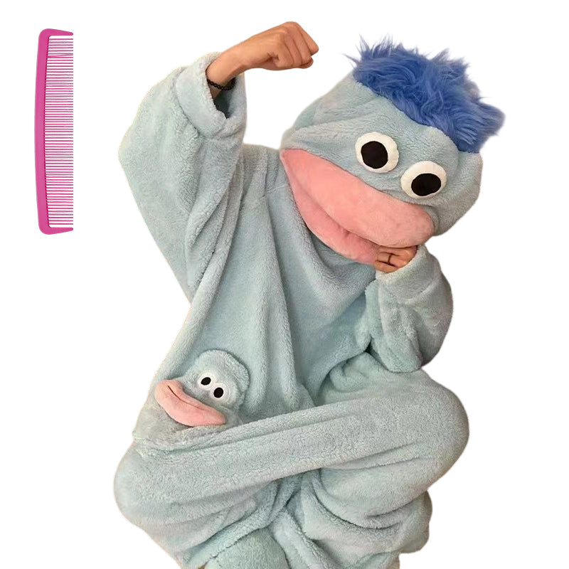 Pijama de Personaje de Felpa Coral Acogedora