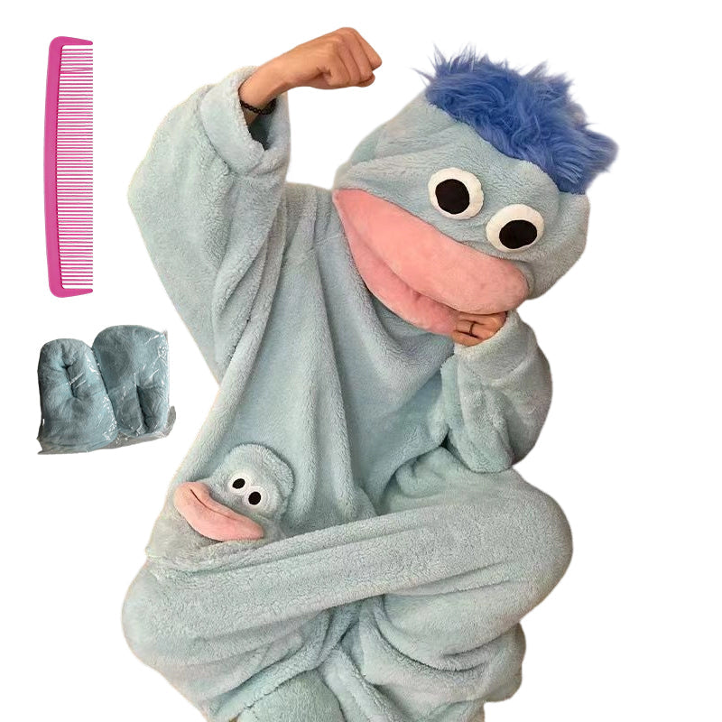 Pijama de Personaje de Felpa Coral Acogedora