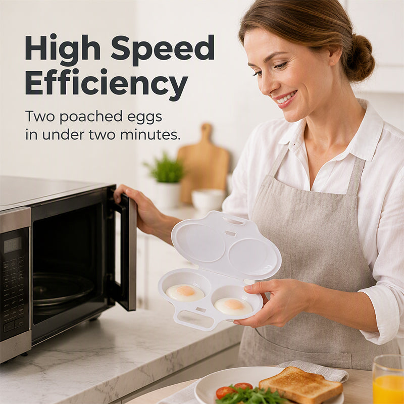 🍳Buy 1 Get 1 Free✨Dual Cavity Microwave Egg Poacher