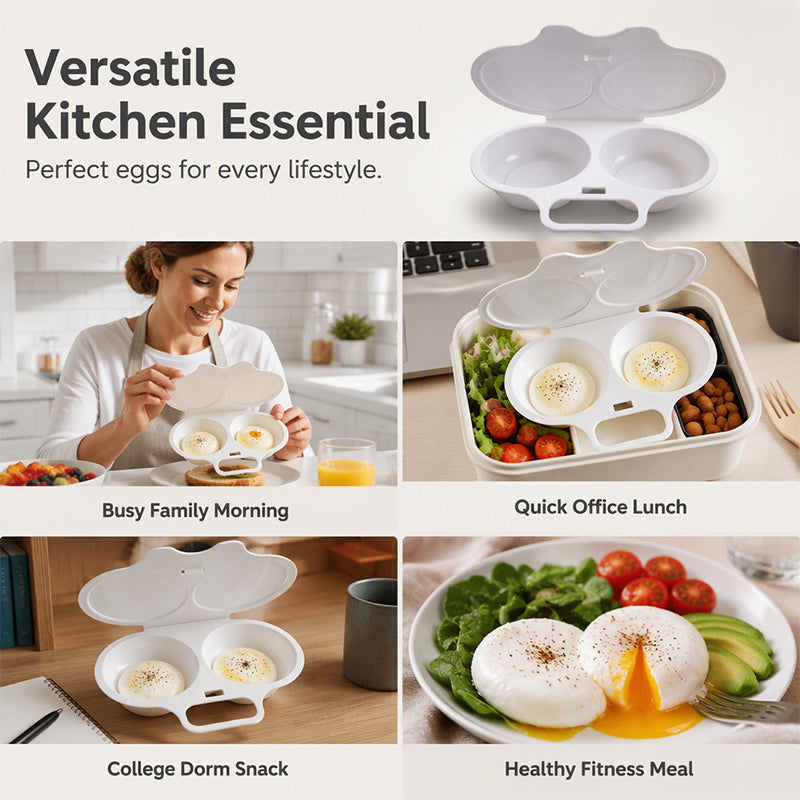 🍳Buy 1 Get 1 Free✨Dual Cavity Microwave Egg Poacher