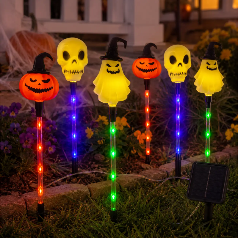 🎃 50% OFF NOW! 🕷️ Solar Pumpkin Stake Lights – Waterproof, Auto On/Off & Spooky Halloween Decor 👻