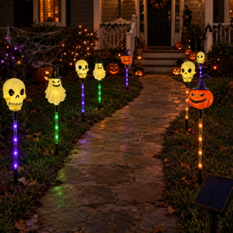 🎃 50% OFF NOW! 🕷️ Solar Pumpkin Stake Lights – Waterproof, Auto On/Off & Spooky Halloween Decor 👻
