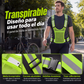 Chaleco reflectante de alta visibilidad, equipo de seguridad ajustable para correr con bolsillo