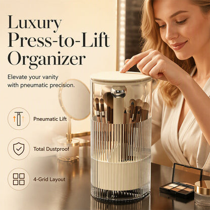 Organizador Elegante Antipolvo para Brochas de Maquillaje