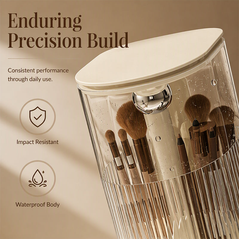 Organizador Elegante Antipolvo para Brochas de Maquillaje