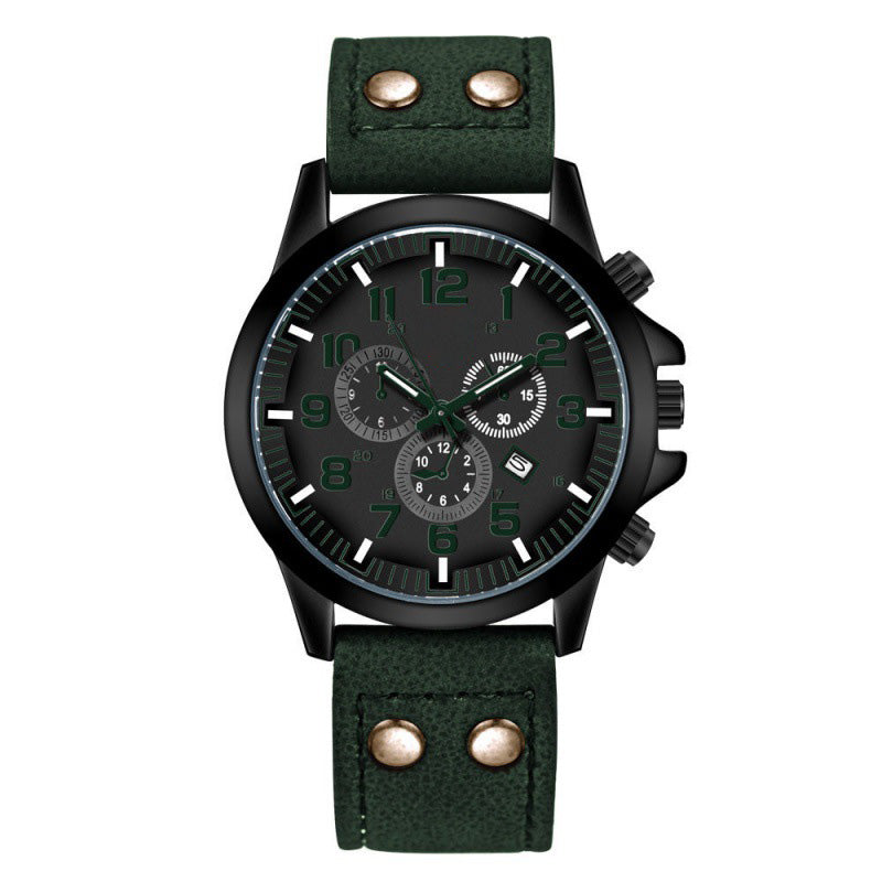 Reloj Analógico de Esfera Audaz con Función de Fecha