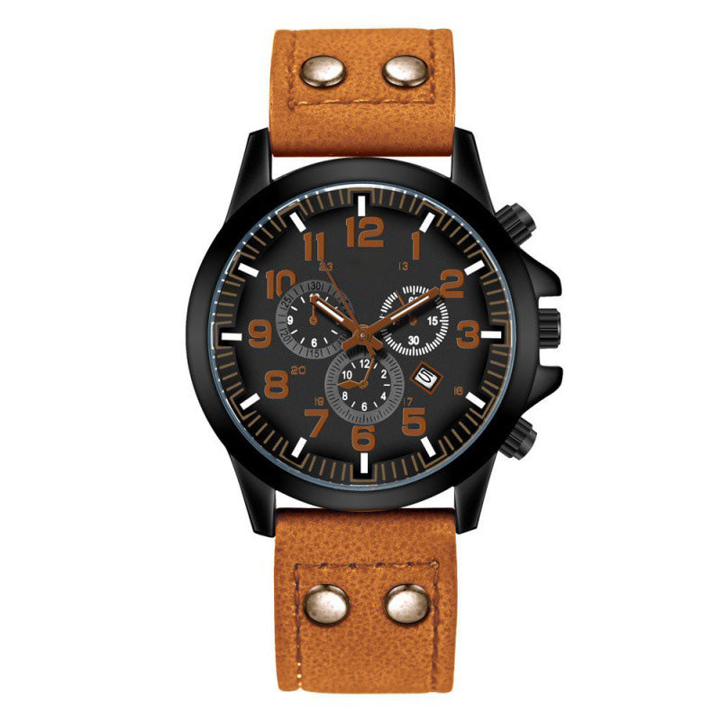 Reloj Analógico de Esfera Audaz con Función de Fecha