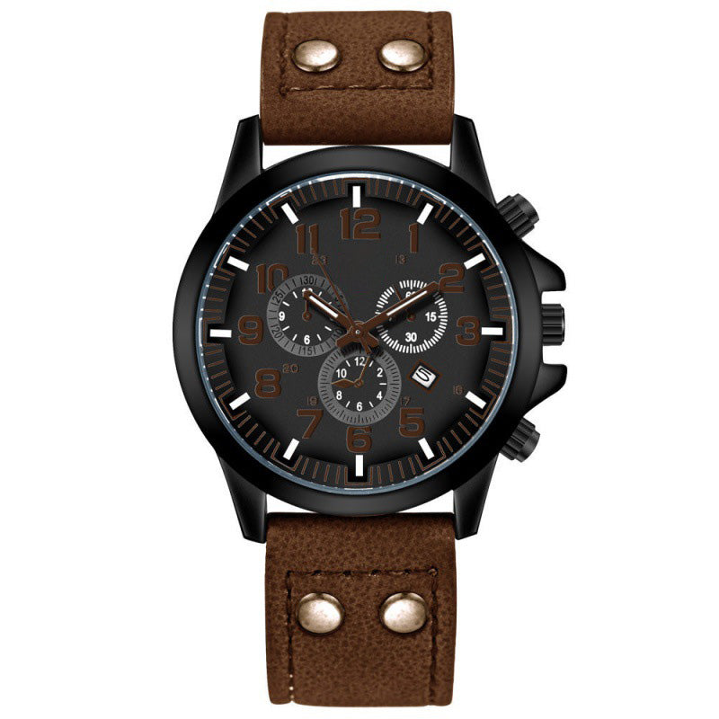 Reloj Analógico de Esfera Audaz con Función de Fecha