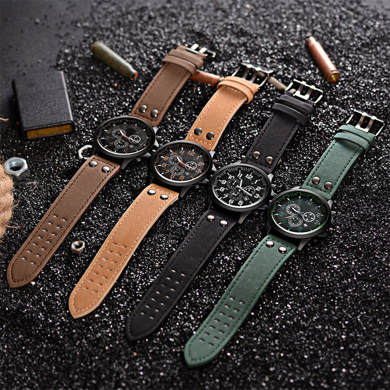 Reloj Analógico de Esfera Audaz con Función de Fecha
