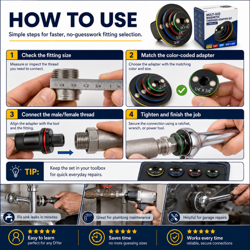 ⏳🔥50% DTO. POR TIEMPO LIMITADO! ⏰Adaptador magnético roscado universal de aluminio con anillos codificados por color