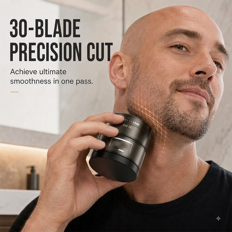 Afeitadora eléctrica inteligente 2 en 1 para cabeza calva y recortadora de barba con pantalla digital