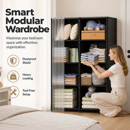 🎁2026 New Arrivals 50% OFF💥Multi-Tier Space-Saving Dustproof Wardrobe – Smart Modular Design, Heavy-Duty Steel Tubes & Full Dust Protection ✨