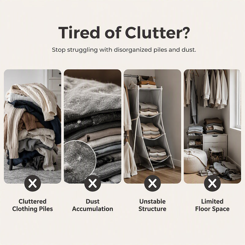 🎁2026 New Arrivals 50% OFF💥Multi-Tier Space-Saving Dustproof Wardrobe – Smart Modular Design, Heavy-Duty Steel Tubes & Full Dust Protection ✨