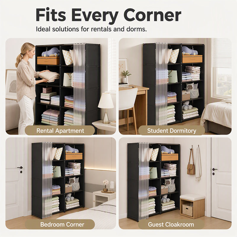 🎁2026 New Arrivals 50% OFF💥Multi-Tier Space-Saving Dustproof Wardrobe – Smart Modular Design, Heavy-Duty Steel Tubes & Full Dust Protection ✨