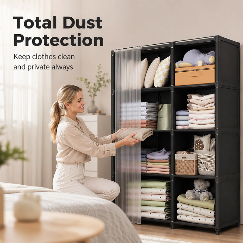 🎁2026 New Arrivals 50% OFF💥Multi-Tier Space-Saving Dustproof Wardrobe – Smart Modular Design, Heavy-Duty Steel Tubes & Full Dust Protection ✨