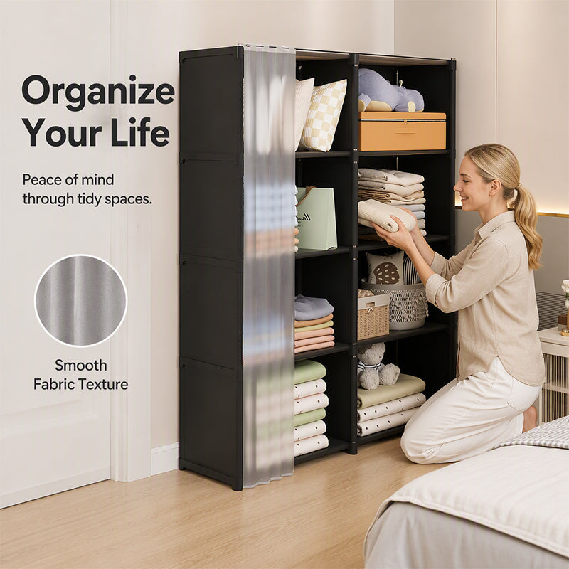 🎁2026 New Arrivals 50% OFF💥Multi-Tier Space-Saving Dustproof Wardrobe – Smart Modular Design, Heavy-Duty Steel Tubes & Full Dust Protection ✨