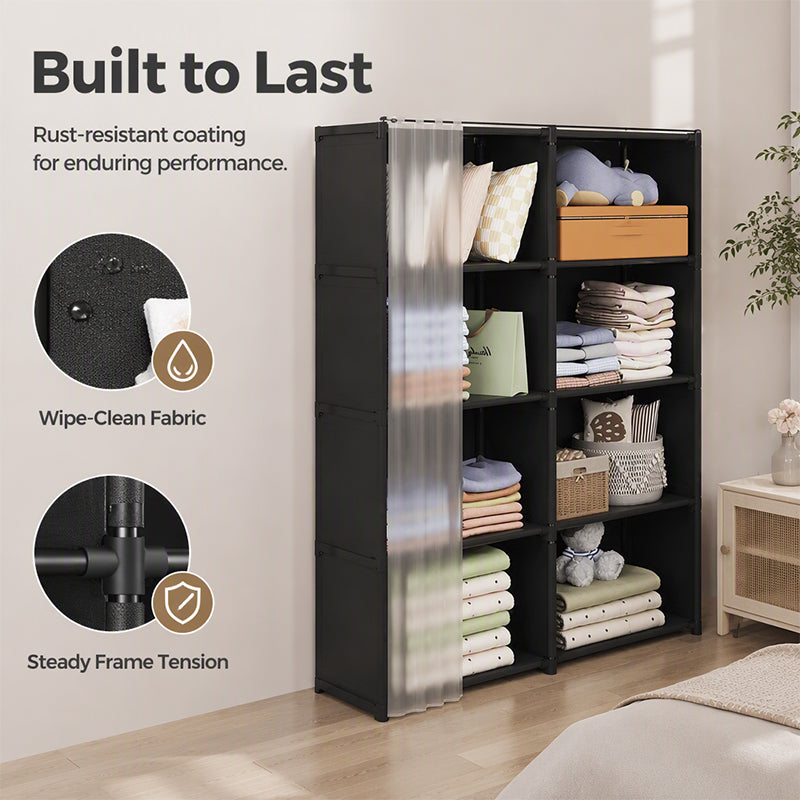 🎁2026 New Arrivals 50% OFF💥Multi-Tier Space-Saving Dustproof Wardrobe – Smart Modular Design, Heavy-Duty Steel Tubes & Full Dust Protection ✨