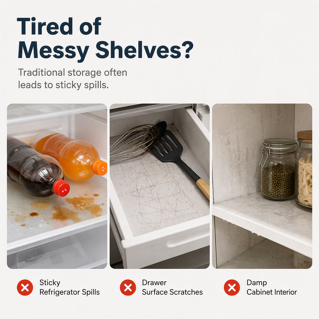 🧊 ¡50% OFF AHORA! 🛡️ Protectores Impermeables para Estantes de Nevera – Antideslizantes, fáciles de limpiar y seguros para alimentos – Mantén tu nevera fresca y organizada ✨