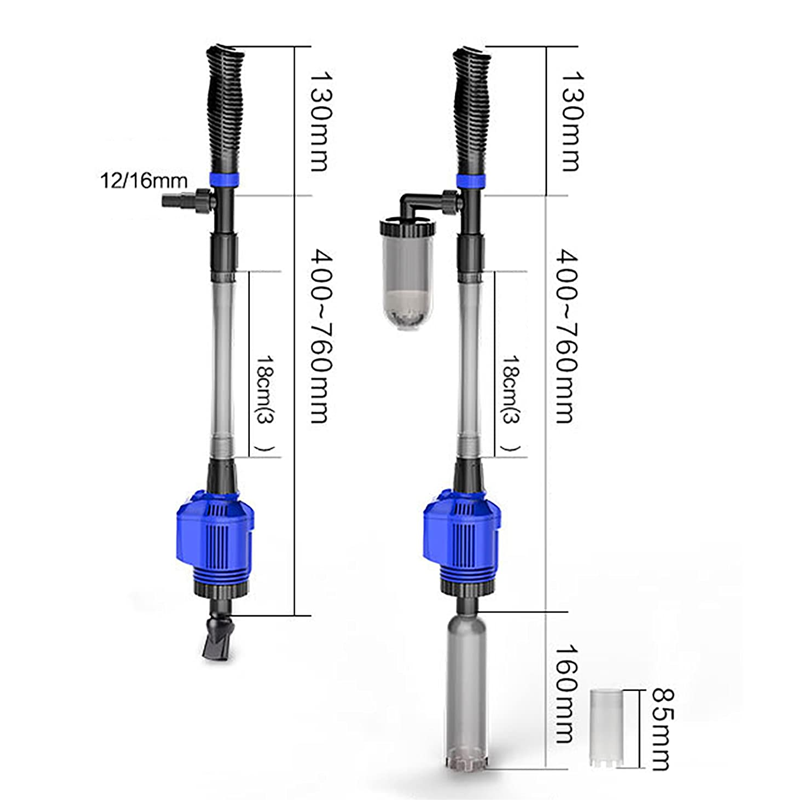 Cambiador de Agua Eléctrico para Acuario con Filtro y Limpiador por Succión