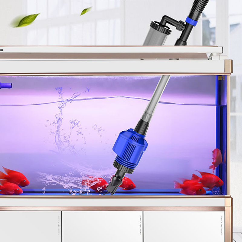 Cambiador de Agua Eléctrico para Acuario con Filtro y Limpiador por Succión
