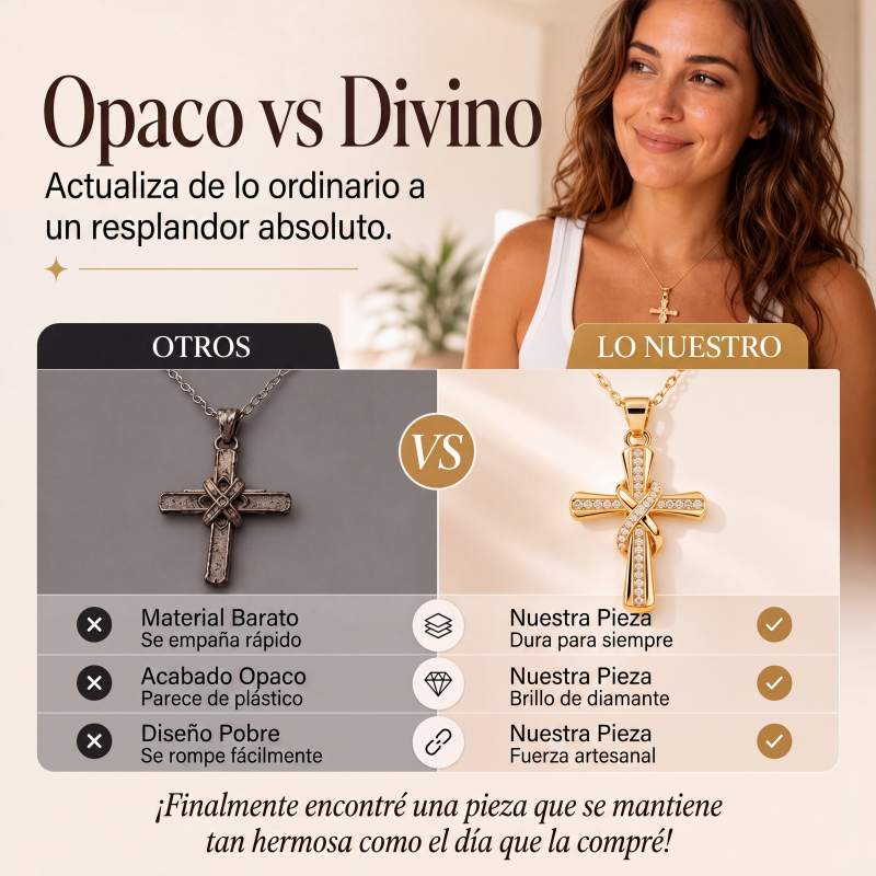 ⏳50 % de descuento por tiempo limitado⏰Collar con colgante de cruz con nudo retorcido brillante para mujer✝️📿