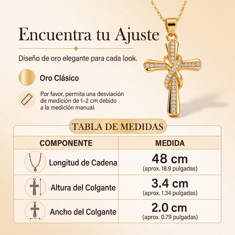 ⏳50 % de descuento por tiempo limitado⏰Collar con colgante de cruz con nudo retorcido brillante para mujer✝️📿