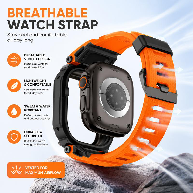 ⌚ ¡50% DE DESCUENTO AHORA! 🛡️ Funda Resistente con Correa para Smartwatch de 49mm – Marco de Metal, Amortiguador TPU y Cierre de Tornillo Seguro 💪