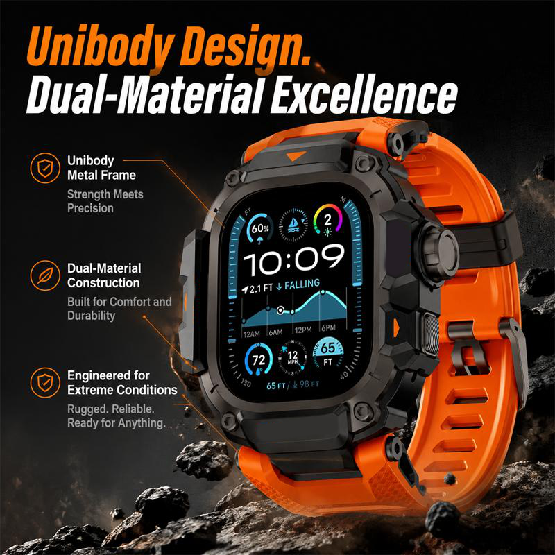 ⌚ ¡50% DE DESCUENTO AHORA! 🛡️ Funda Resistente con Correa para Smartwatch de 49mm – Marco de Metal, Amortiguador TPU y Cierre de Tornillo Seguro 💪