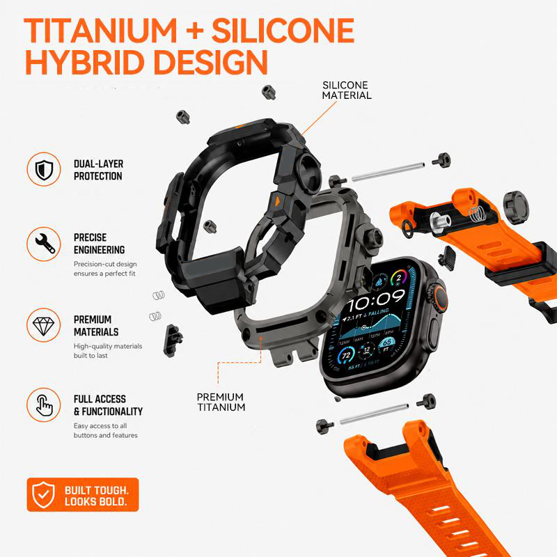 ⌚ ¡50% DE DESCUENTO AHORA! 🛡️ Funda Resistente con Correa para Smartwatch de 49mm – Marco de Metal, Amortiguador TPU y Cierre de Tornillo Seguro 💪