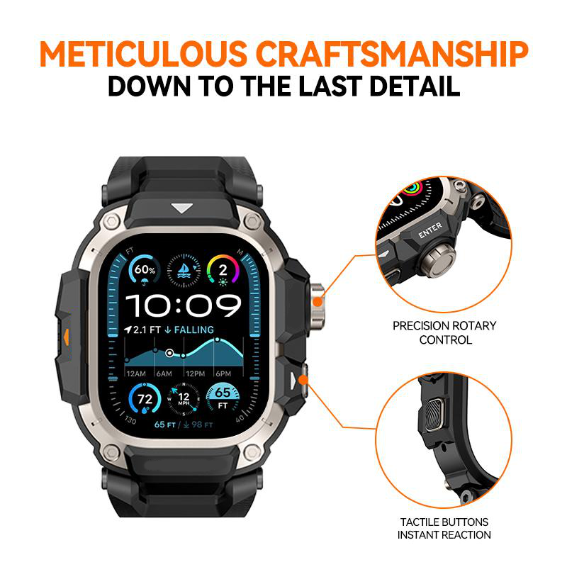 ⌚ ¡50% DE DESCUENTO AHORA! 🛡️ Funda Resistente con Correa para Smartwatch de 49mm – Marco de Metal, Amortiguador TPU y Cierre de Tornillo Seguro 💪