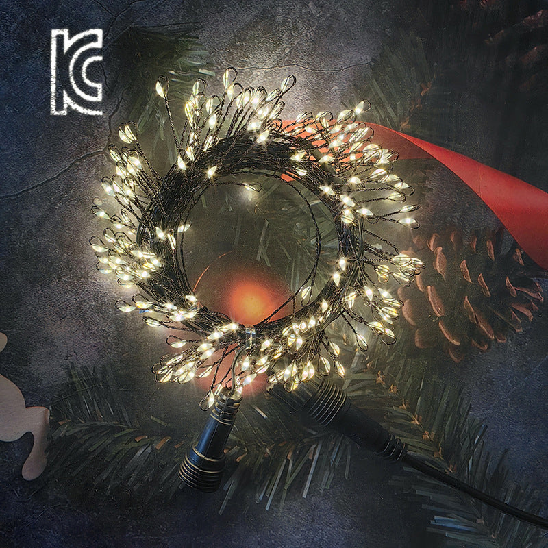 🎁🎄Promoción navideña anticipada⭐ Guirnalda de luces con forma de petardos de alambre de cobre