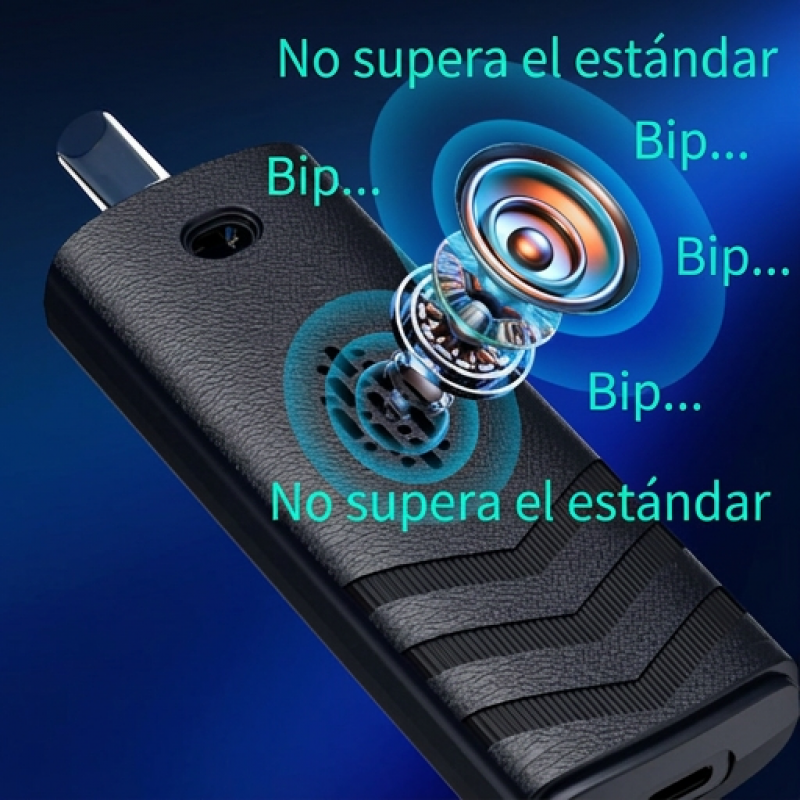 Probador de alcohol recargable con pantalla LCD y difusión de voz