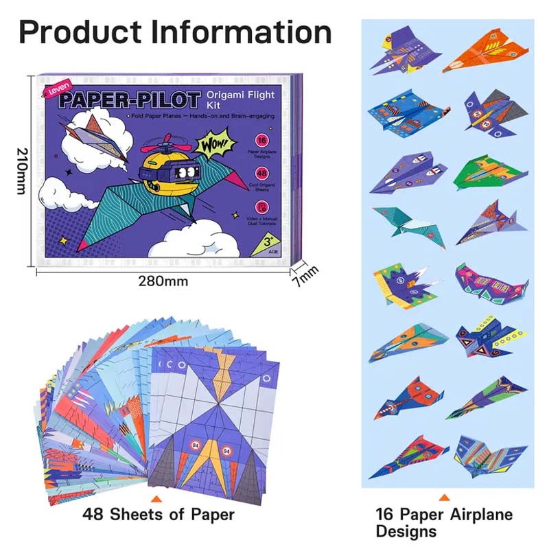 ⏳🔥¡50 % DE DESCUENTO POR TIEMPO LIMITADO! ⏰ Set creativo de aviones de papel DIY para niños