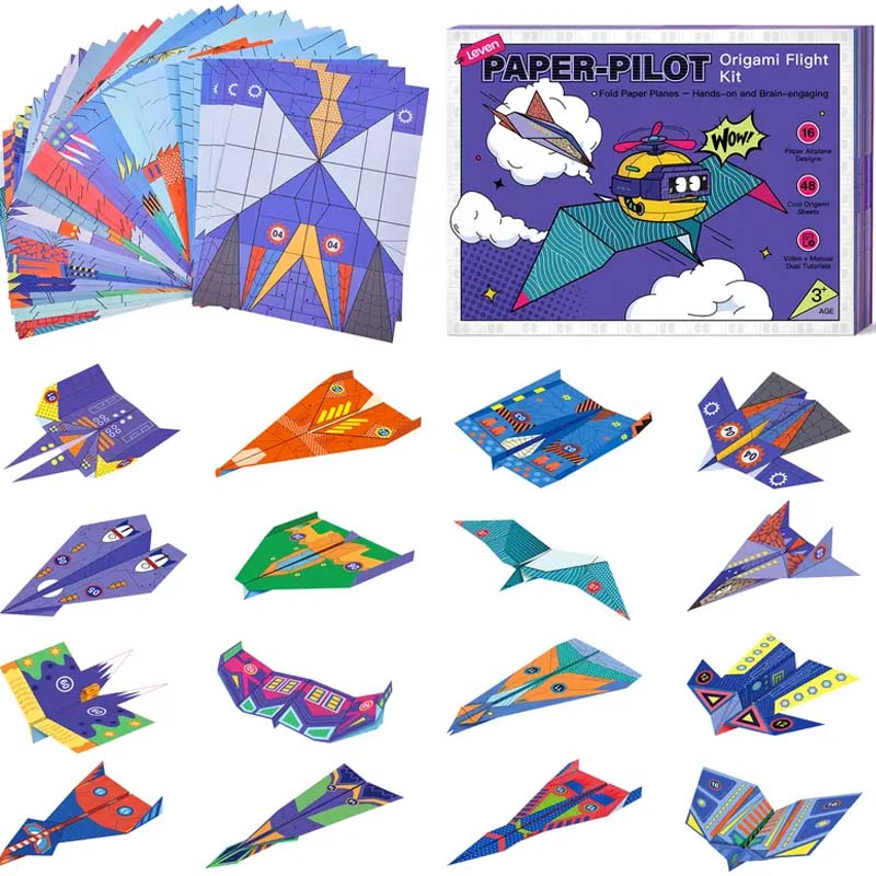 ⏳🔥¡50 % DE DESCUENTO POR TIEMPO LIMITADO! ⏰ Set creativo de aviones de papel DIY para niños