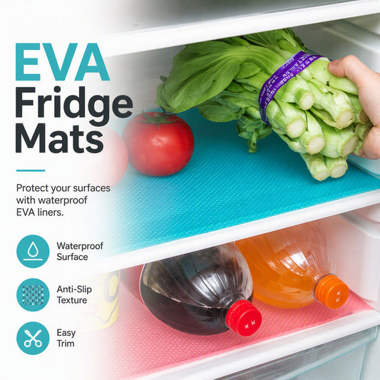 ⏳🔥¡50 % DE DESCUENTO POR TIEMPO LIMITADO! ⏰ 🧣 Protectores impermeables para estantes del refrigerador – Antideslizantes, fáciles de limpiar y aptos para alimentos – Mantienen los estantes frescos y organizados ✨