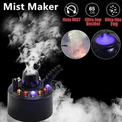 ⚡🎃🔥Máquina de humo ultrasónica con 12 LED