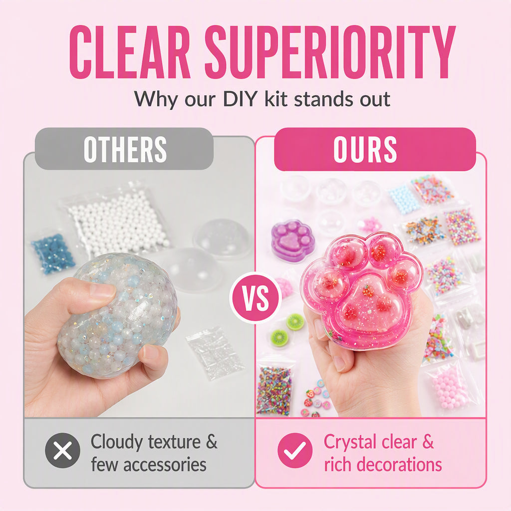 🐱 ¡50% DE DESCUENTO AHORA! 🧊 Kit DIY de juguete squishy de helado frito – Diseño de garra de gato, suave y divertido, fomenta la creatividad – Ideal para juegos sensoriales y aliviar el estrés en niños ✨