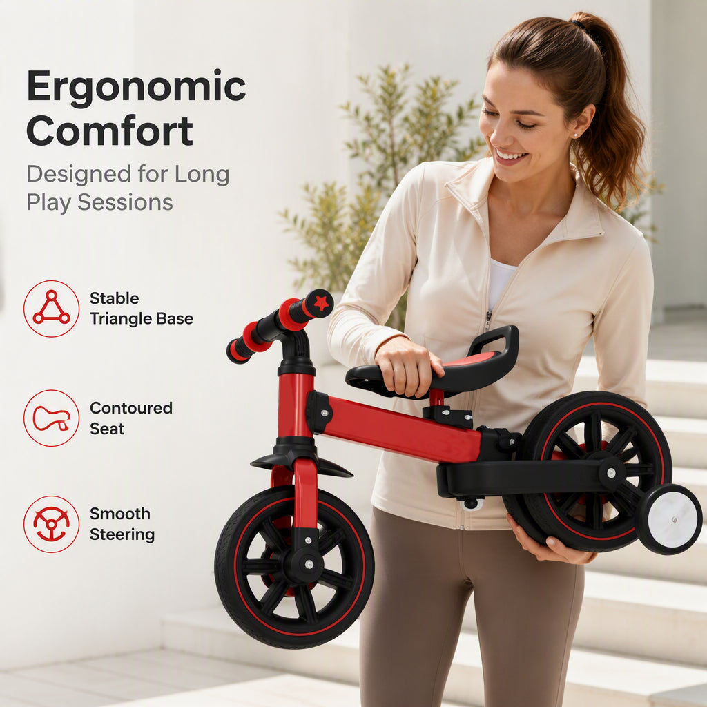 🚲✨ Triciclo infantil 3 en 1: ultraligero (2,8 kg) y con diseño plegable para llevarlo a cualquier parte | De bicicleta de equilibrio a carrito de mano