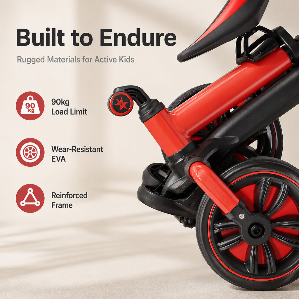 🚲✨ Triciclo infantil 3 en 1: ultraligero (2,8 kg) y con diseño plegable para llevarlo a cualquier parte | De bicicleta de equilibrio a carrito de mano