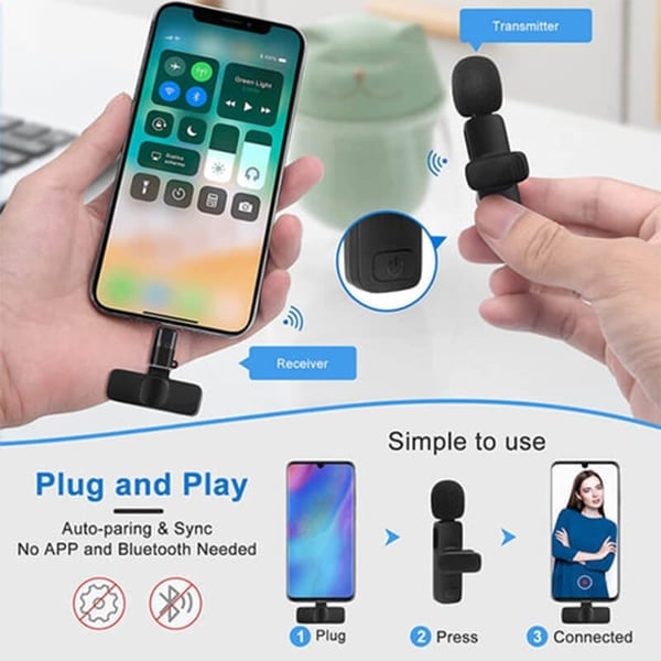 ⏳🔥¡50 % DE DESCUENTO POR TIEMPO LIMITADO! ⏰ Nuevo micrófono lavalier inalámbrico™