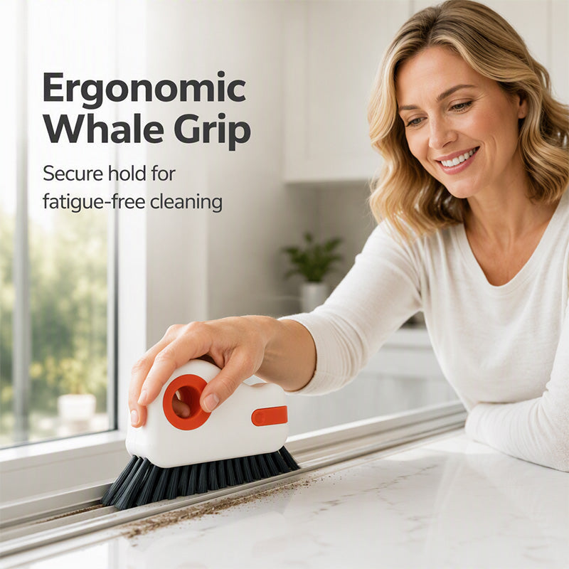 🧹 LIMITED TIME 50% OFF! 2-in-1 Window Groove Cleaning Brush with Built-in Scraper – Narrow Crevice Tool with Hard Bristles ✨