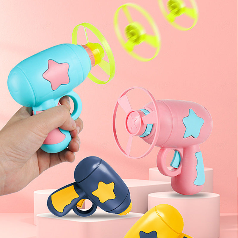 Pistola Lanzadora de Discos Voladores LED