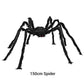 Araña peluda con gran telaraña para decoración de Halloween al aire libre