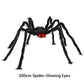 Araña peluda con gran telaraña para decoración de Halloween al aire libre