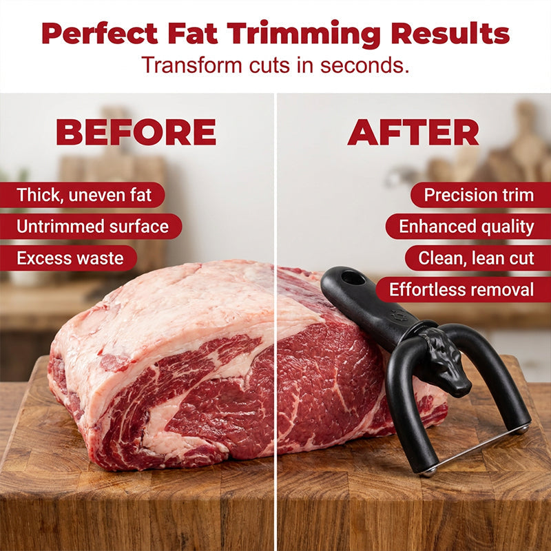 🔥 ¡49 % DE DESCUENTO! 🥩 Cortador de grasa manual para ternera y cerdo, herramienta portátil para eliminar la grasa de la carne, utensilio de cocina para barbacoa que facilita el recorte de la falda de ternera