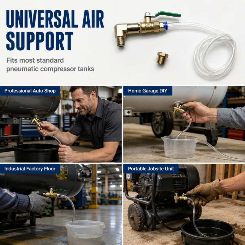 Kit Universal de Válvula de Drenaje para Compresor de Aire