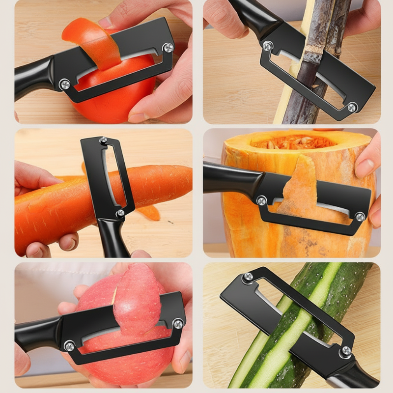 ⏳🔥¡50 % DE DESCUENTO POR TIEMPO LIMITADO! ⏰ 🎉 Venta 2026 — ¡Más de 21.000 vendidos! 🥔 Pelador de Verduras Multifuncional – Un Solo Trazo, Cero Desperdicio – Suficientemente Afilado para Calabaza, Suave para Tomates ✨