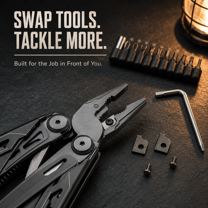 🔧50% OFF NOW! Heavy‑Duty Folding Multi‑Tool Pliers, Portable Multi‑Function Survival Tool with Knife, Screwdriver, with Carry Pouch for Camping, Outdoor, Home Emergency Repair