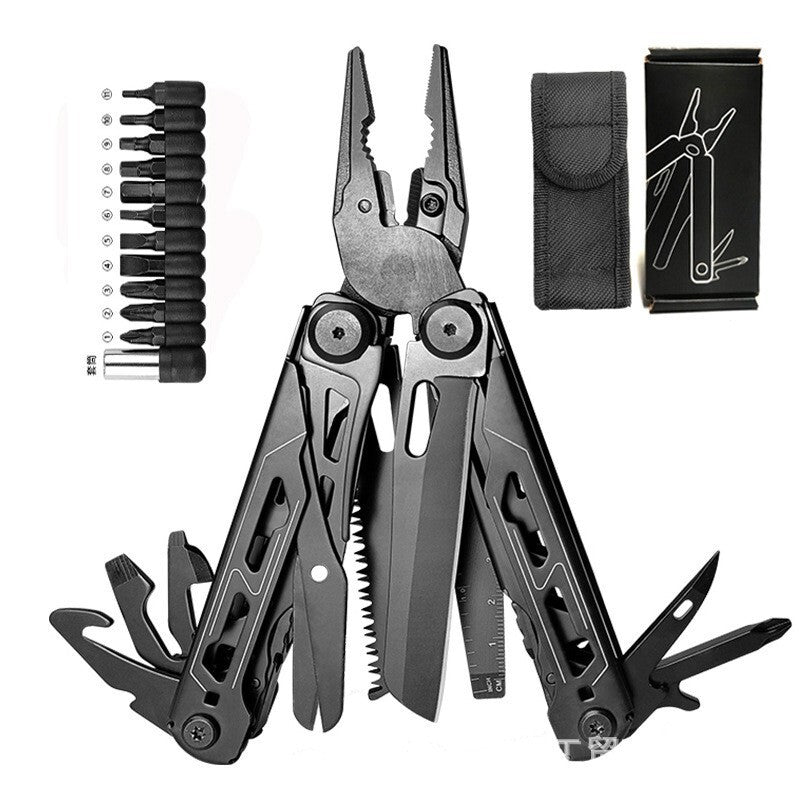 🔧50% OFF NOW! Heavy‑Duty Folding Multi‑Tool Pliers, Portable Multi‑Function Survival Tool with Knife, Screwdriver, with Carry Pouch for Camping, Outdoor, Home Emergency Repair