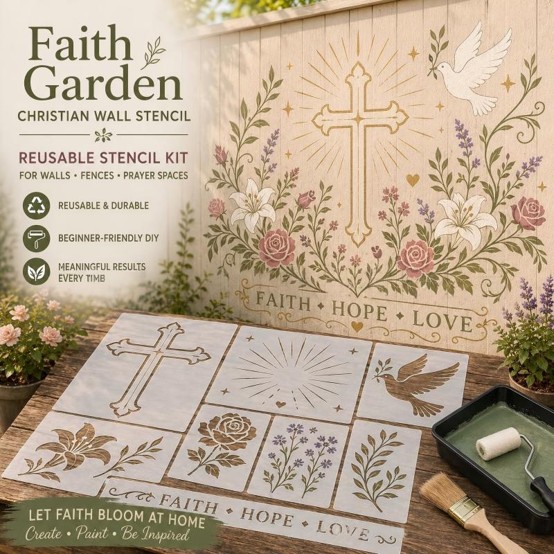 ⏳🔥¡50 % DE DESCUENTO POR TIEMPO LIMITADO! ⏰ Plantillas de Pintura DIY para Jardín – Para Cada Espacio
